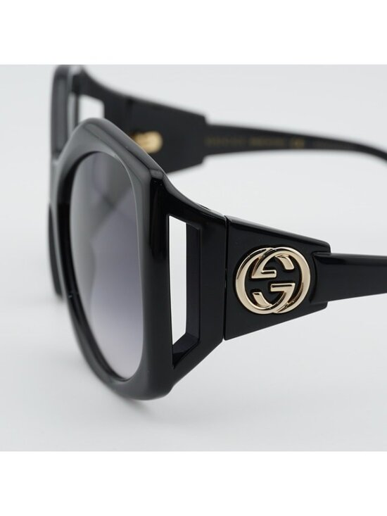 Gucci GG0875S 001 Sunglasses Black Square Frame, Grey Lenses main image 12